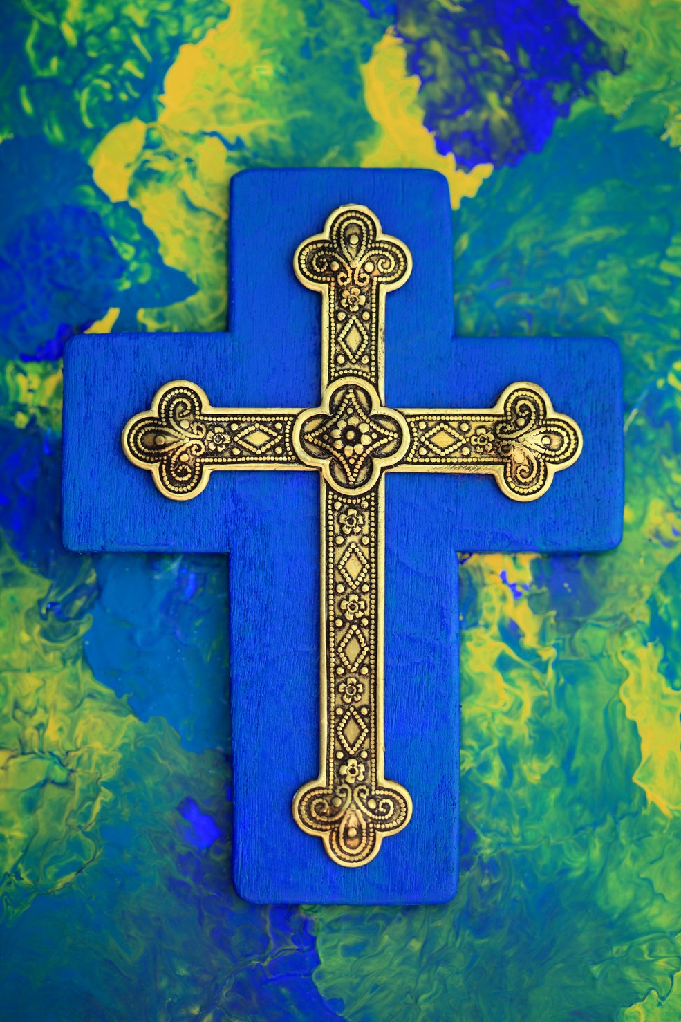 Gold and Blue Cross