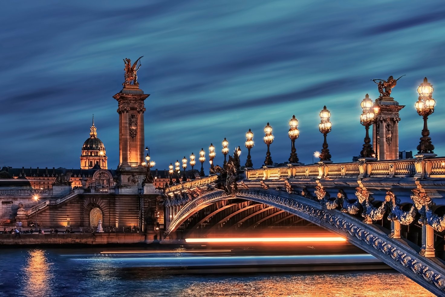 Paris cityscape at dusk